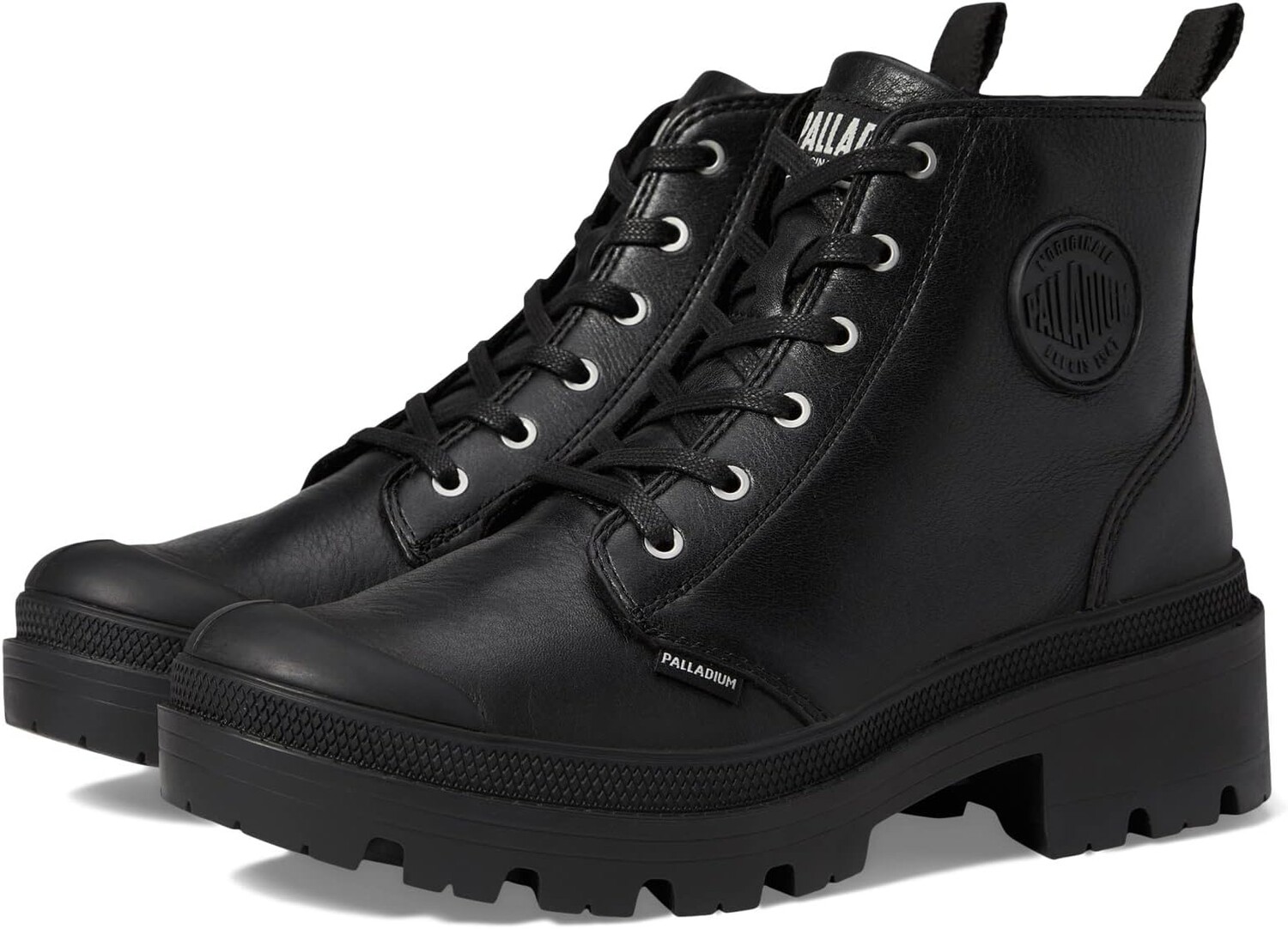 

Ботинки на шнуровке Pallabase Leather Boot Palladium, цвет Black/Black