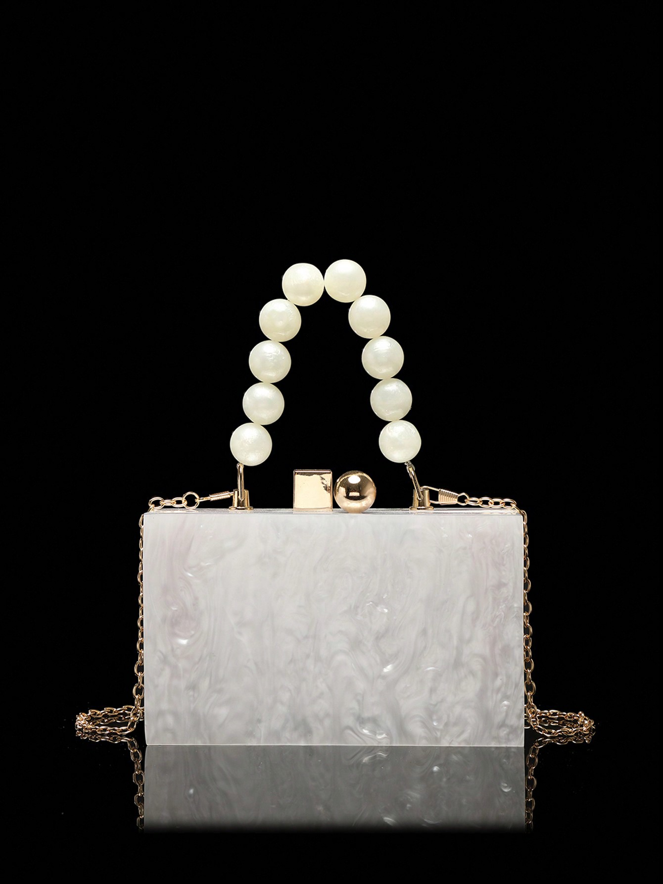 Акриловый кошелек-клатч, белый подарочная металлическая флешка подвеска с цепочкой наша свадьба цвет золото 64 гб
