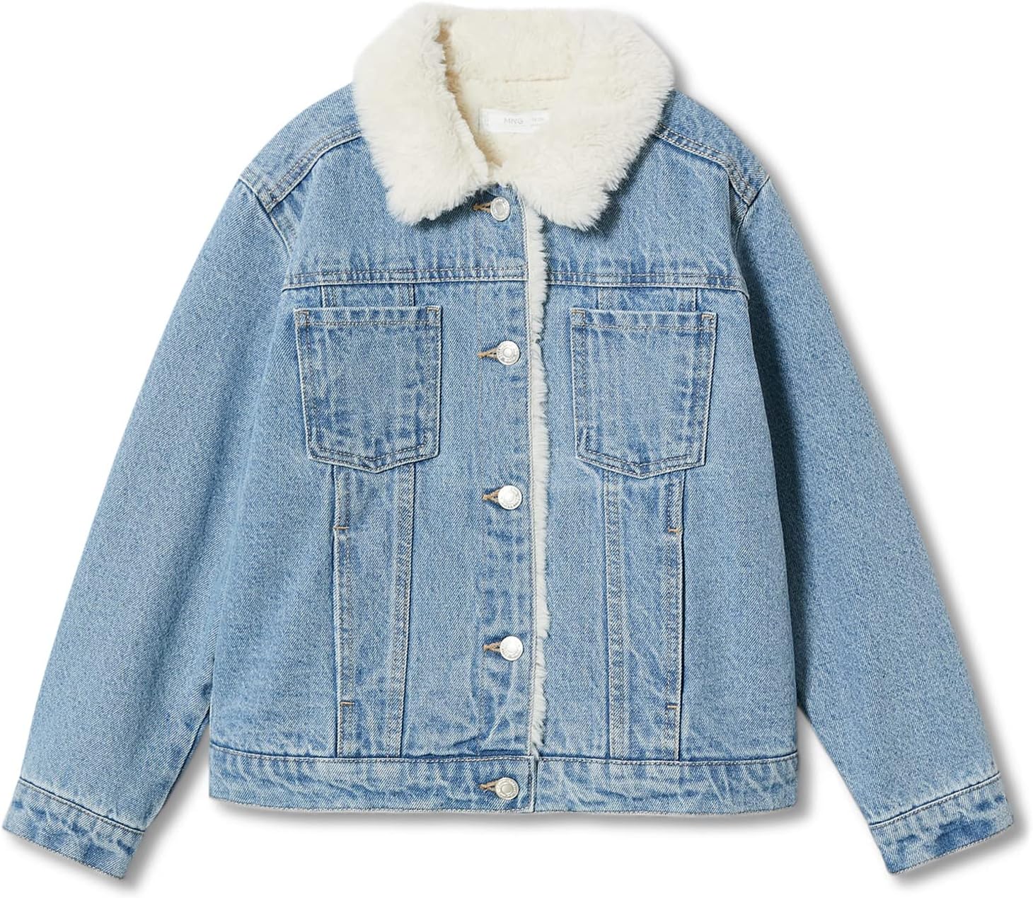 

Куртка MANGO Kids Lisa Denim Jacket, цвет Mid Denim