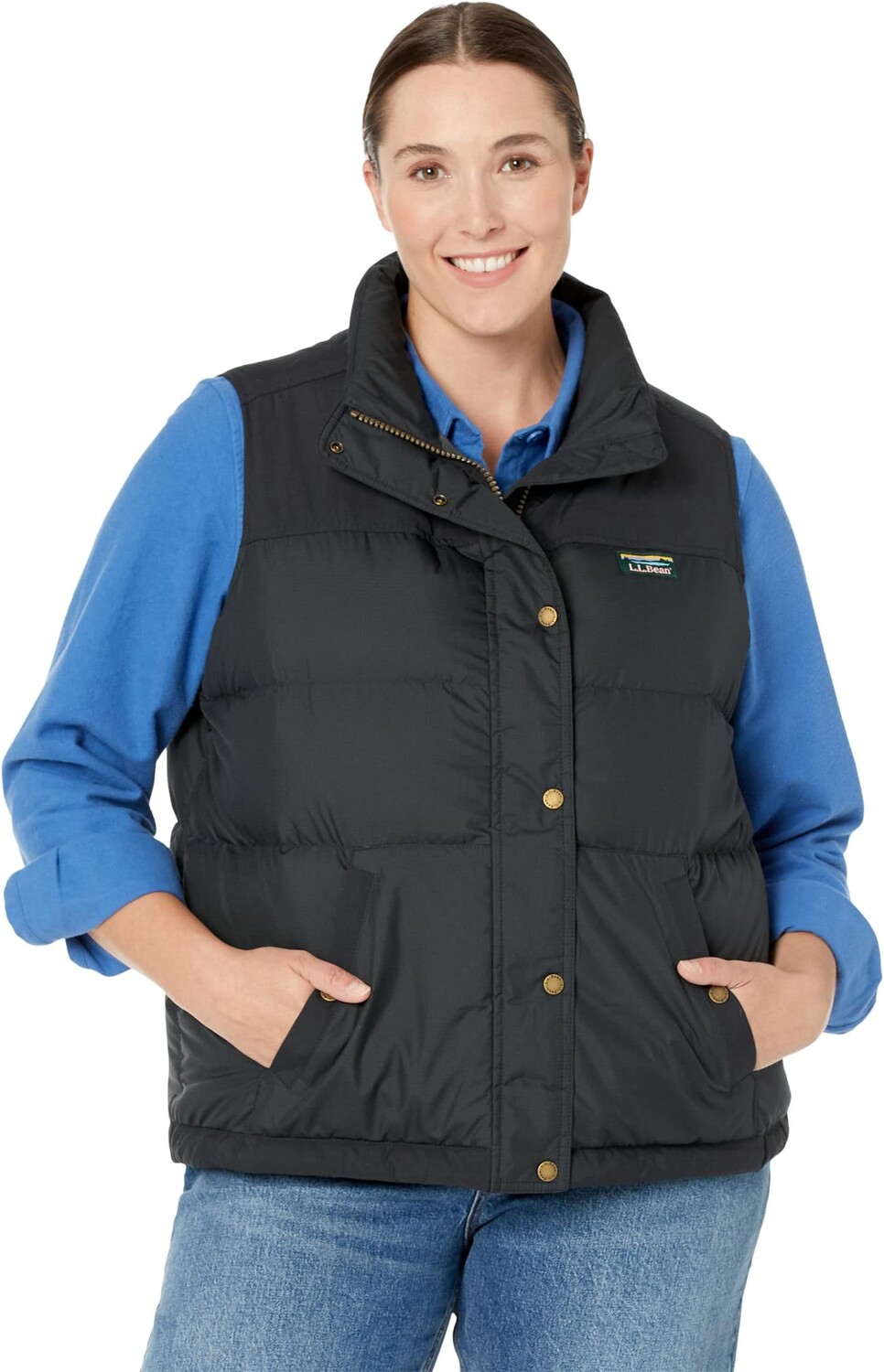 

Классический пуховый жилет больших размеров Mountain L.L.Bean, черный