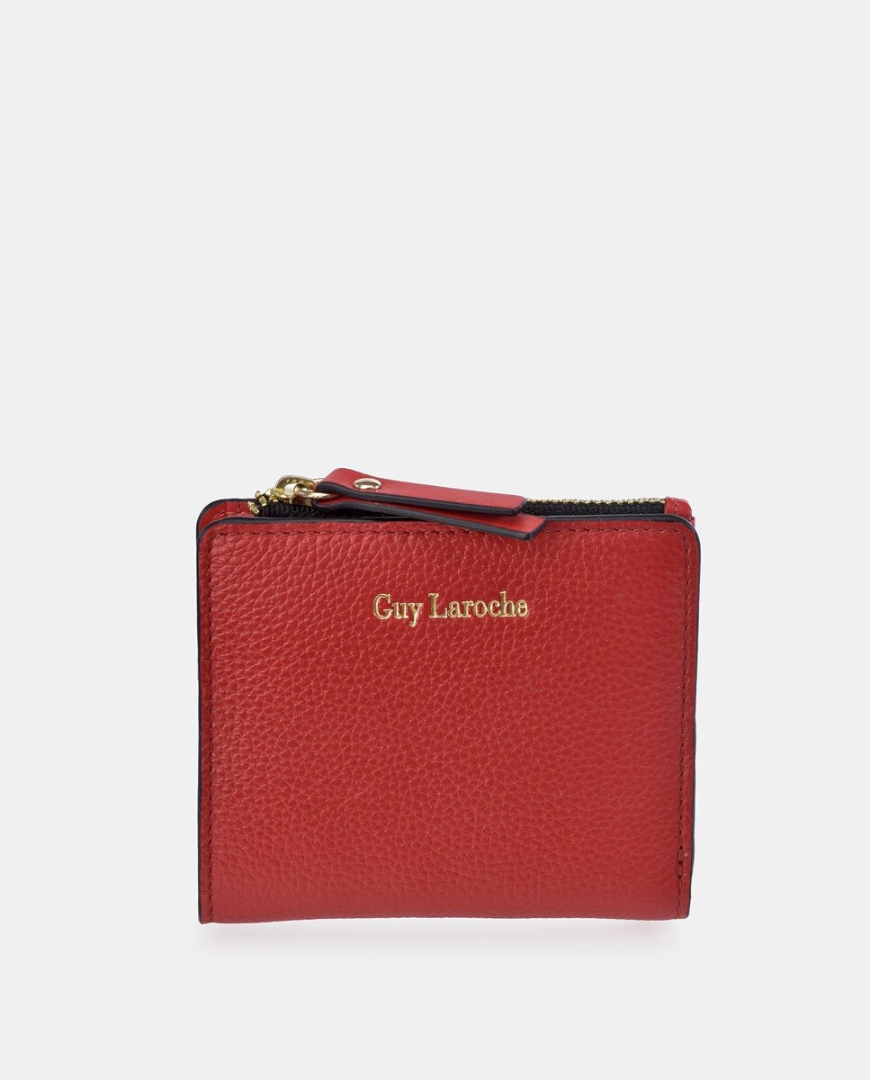 

Мини-кошелек из красной кожи Guy Laroche, красный
