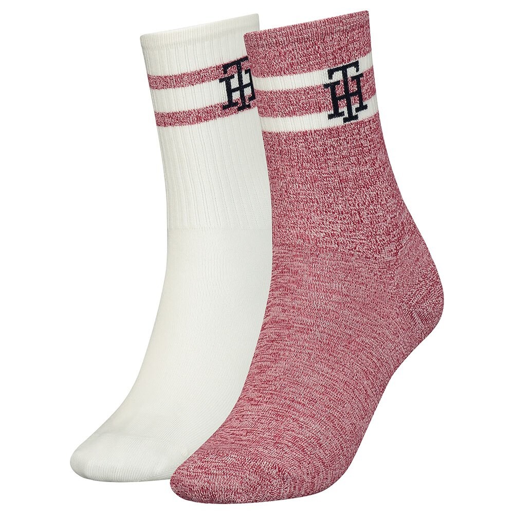 

Носки Tommy Hilfiger Rib Monogram Crew 2 шт, розовый