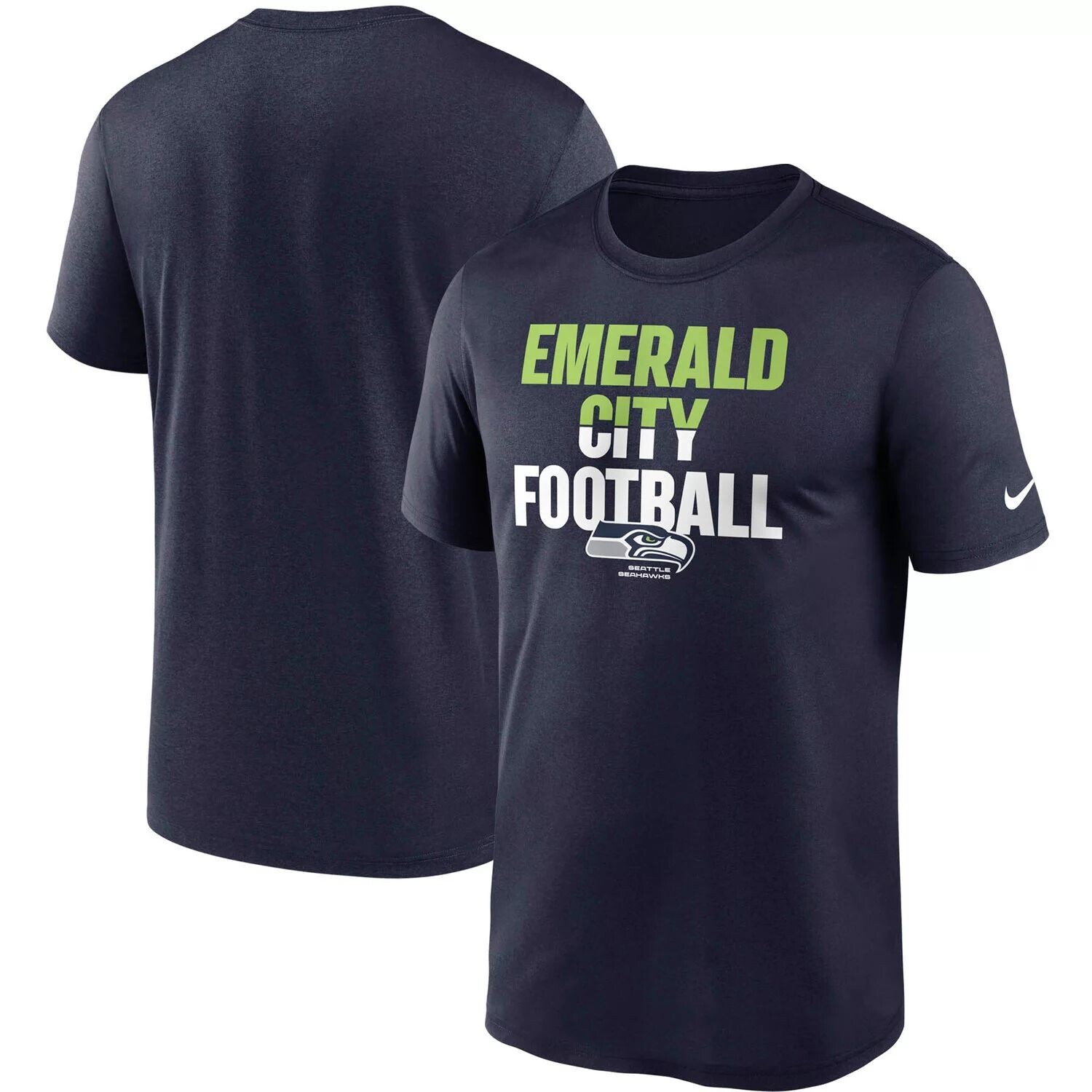 

Мужская темно-синяя футболка Seattle Seahawks Legend с надписью Local Phrase Performance Nike