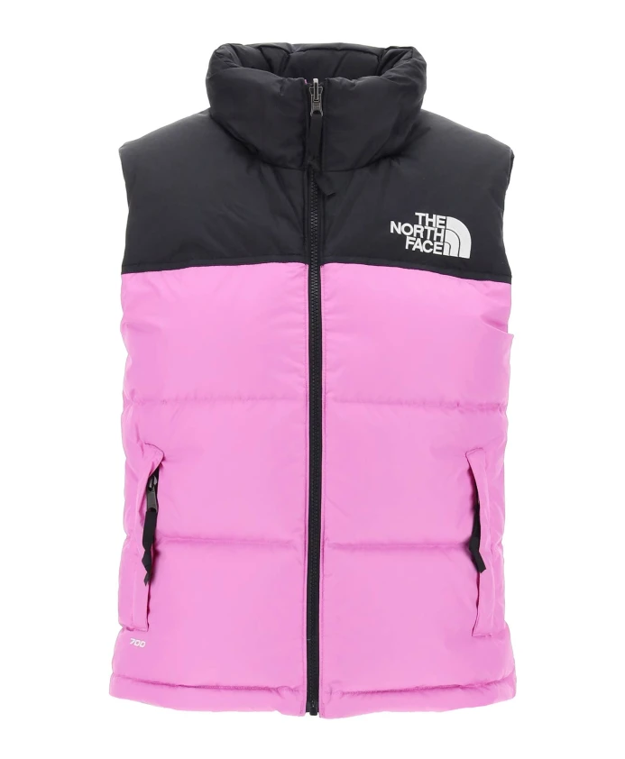Пуховик в стиле ретро нуптсе The North Face, мультиколор