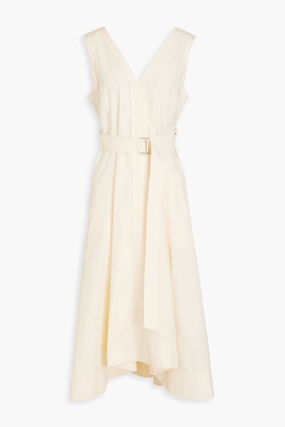 

Платье миди из поплина с поясом 3.1 Phillip Lim, пастельно-желтый