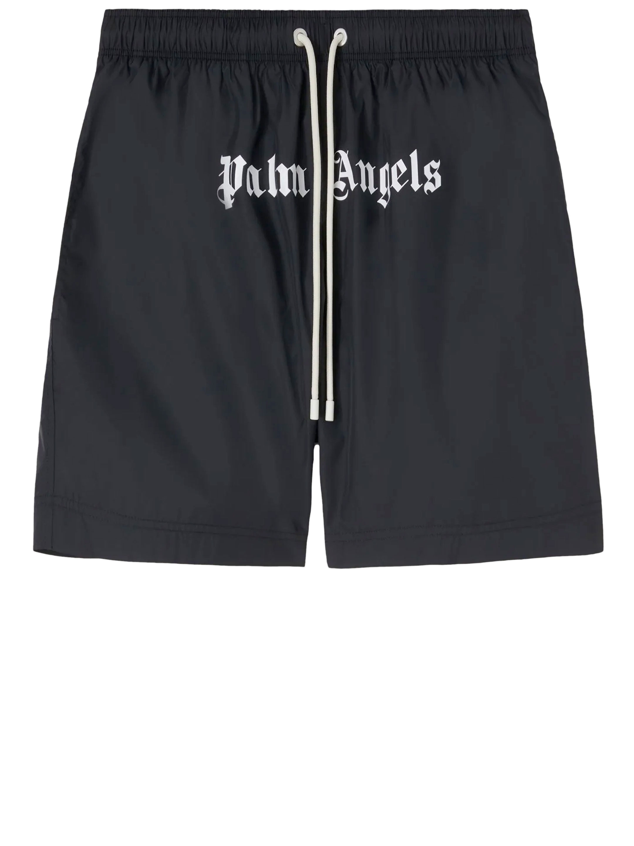 Шорты Palm Angels Logo swimshorts, черный темно синие шорты для плавания с принтом palm angels