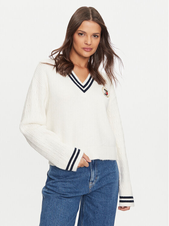 

Свитер обычного кроя Tommy Jeans, экрю