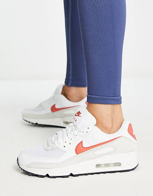 

Бело-красные кроссовки Nike Air Max 90