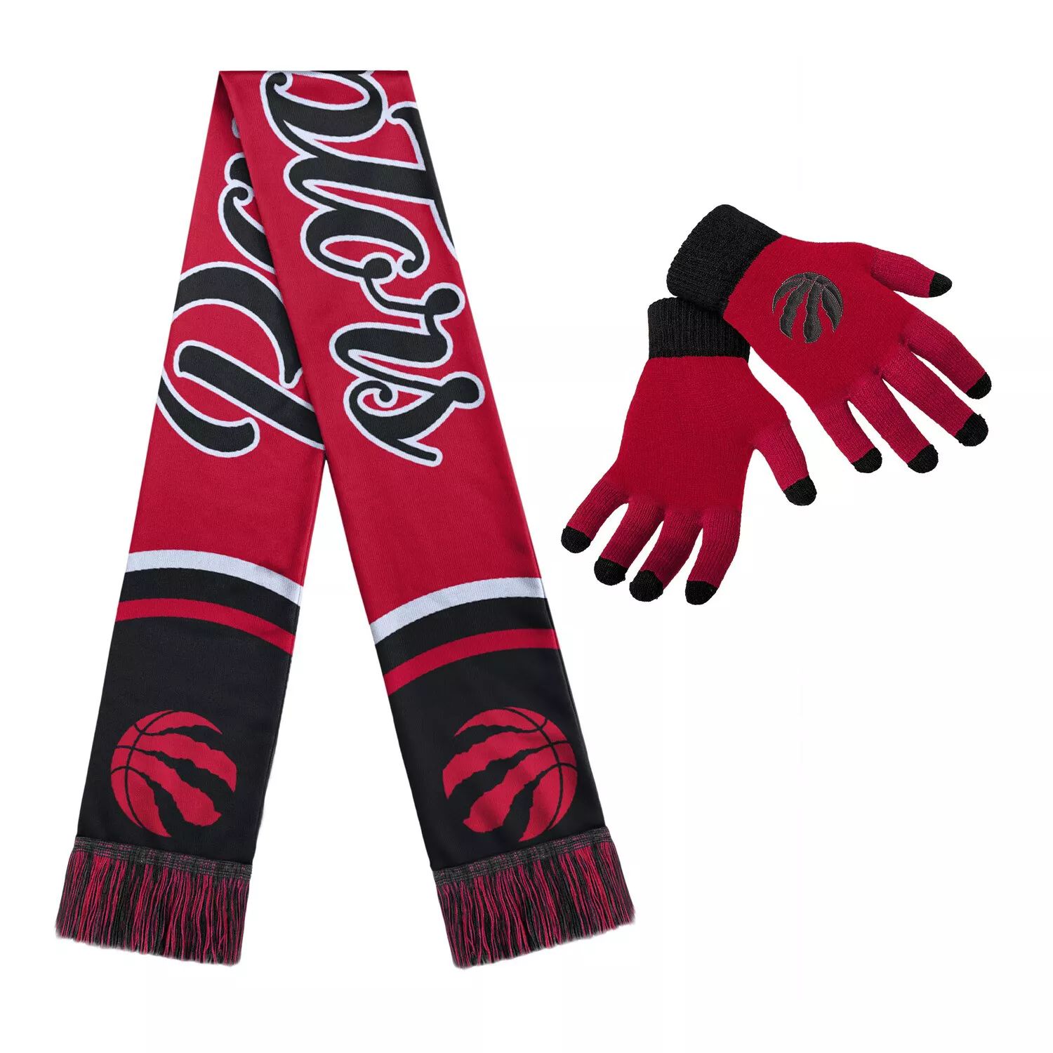 Женский комплект из перчаток и шарфа Toronto Raptors базовая шапка бини ctm комплект из шарфа и перчаток черный
