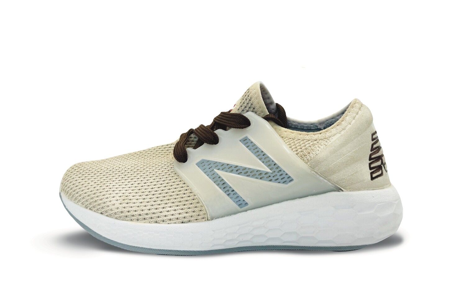 

Кроссовки женские низкие бежевые/синие New Balance