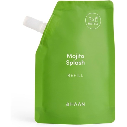 цена HAAN Водно-спиртовой гель-запасной увлажняющий дезинфицирующий спрей для рук 100 мл с ароматом алоэ вера Mojito Splash
