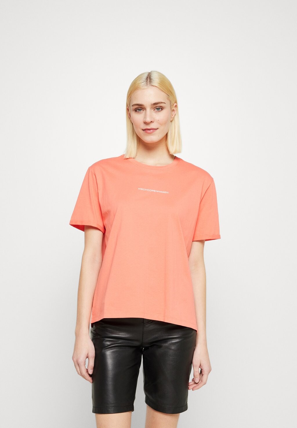 

Футболка Basic Moss Copenhagen, розовый/белый