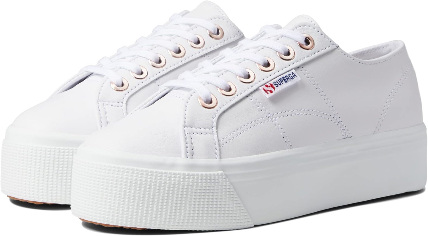 

Кроссовки 2790 Nappa Big Eyelets Superga, цвет White Rose