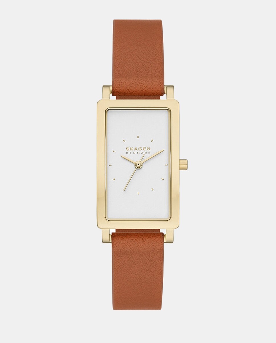 

Коричневые кожаные женские часы SKW3097 Skagen, коричневый