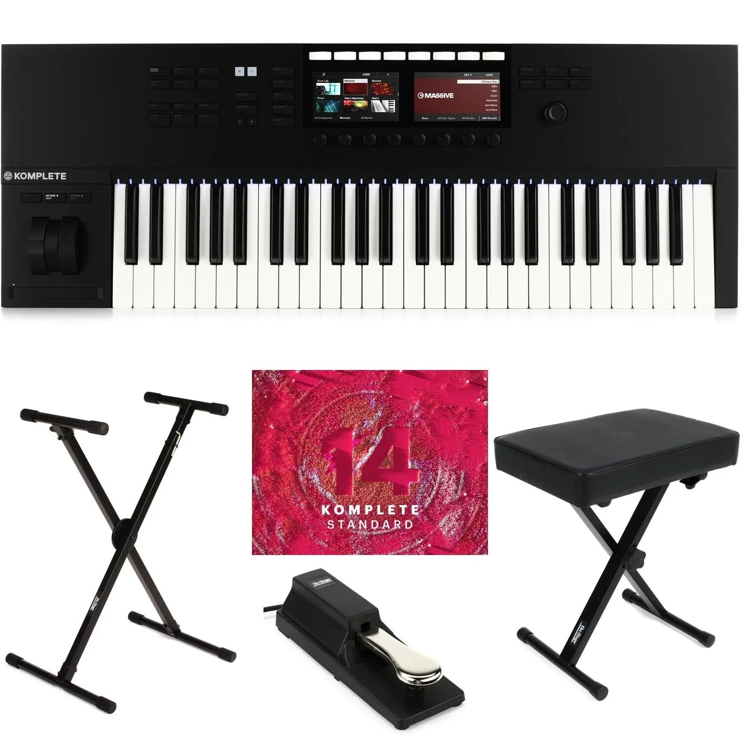 

Комплект поставки смарт-клавиатуры Native Instruments Komplete Kontrol S49 Essentials Bundle