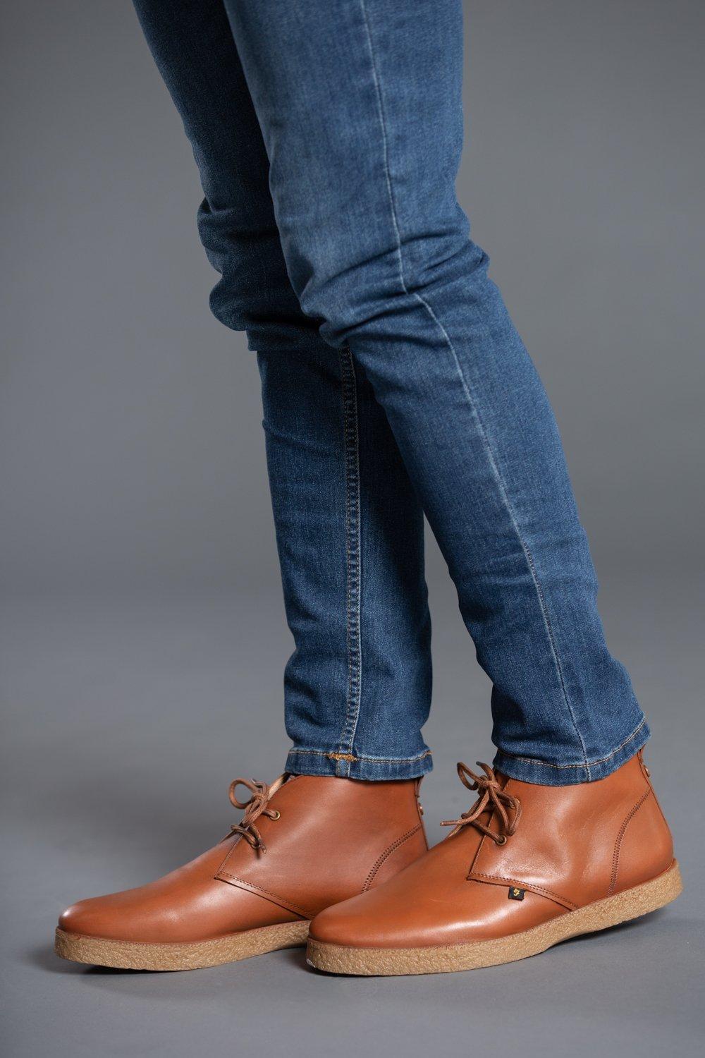 Кожаные повседневные ботинки на шнуровке 'Jonah' Farah Footwear, коричневый