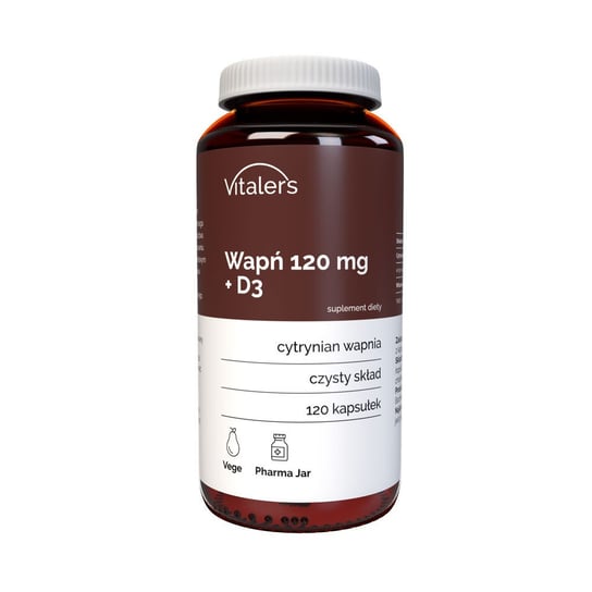 Vitaler's, Кальций 120 мг + D3, 120 капс.