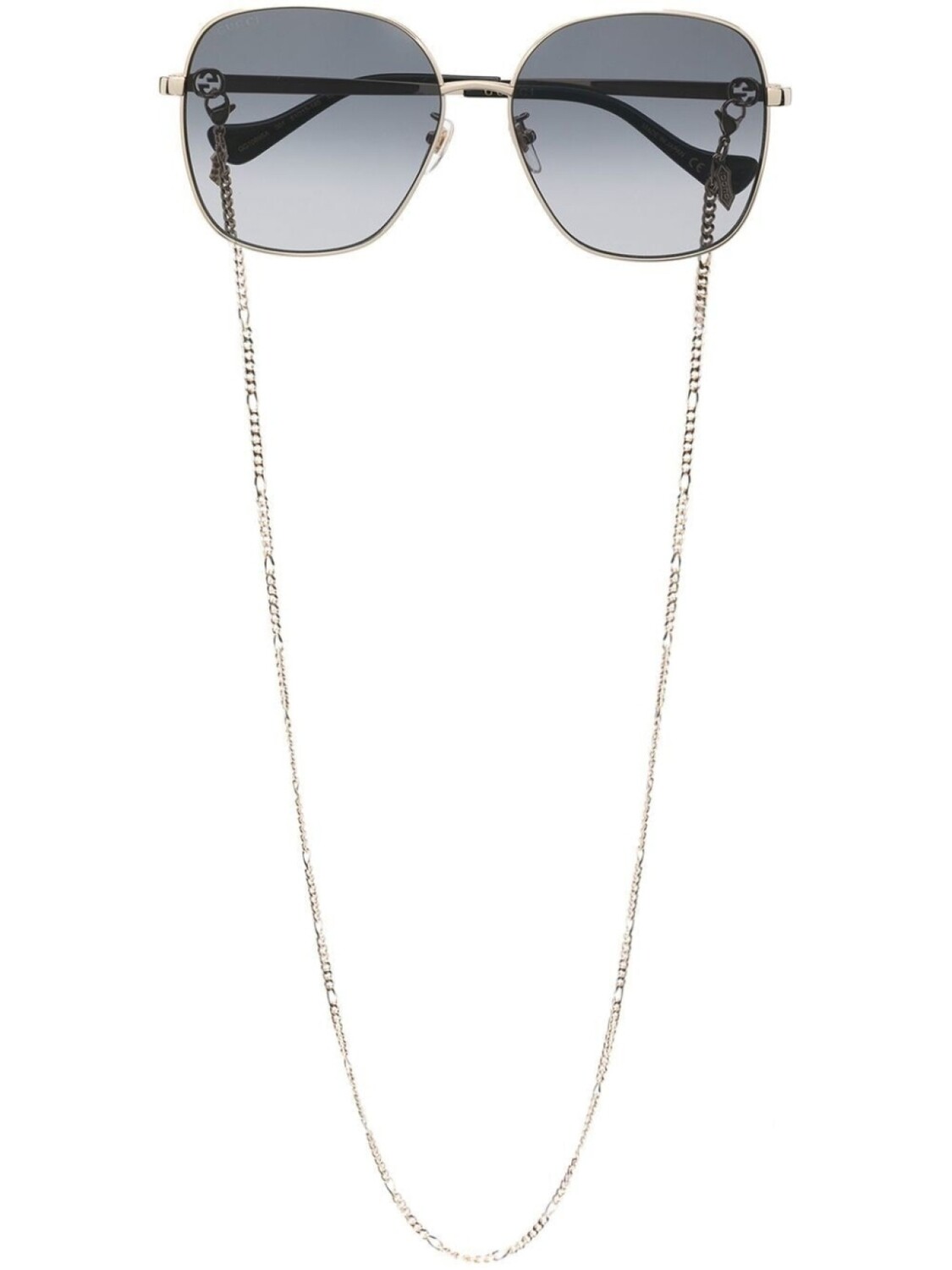 

Gucci Eyewear солнцезащитные очки с цепочкой, черный