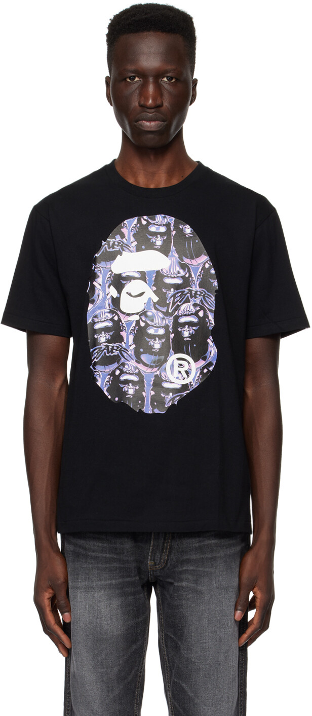 

Футболка Big Ape с граффити Black Ape Head Bape