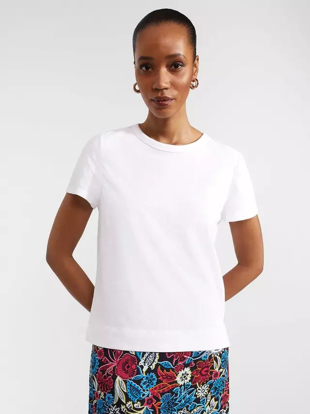 

Футболка Hobbs Hobbs Adaline Cotton Slub, белый