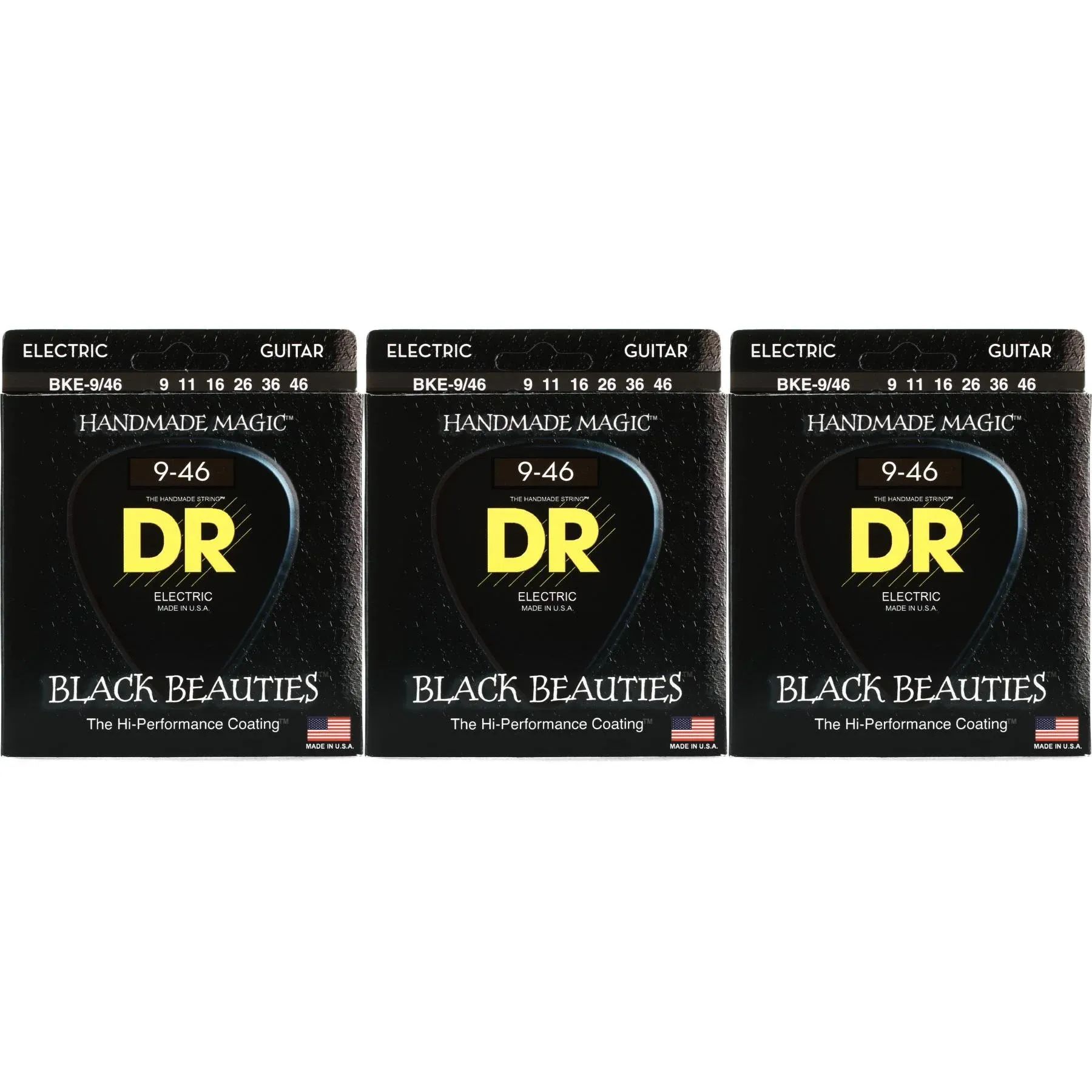 

Струны для электрогитары DR Strings BKE-9/46 Black Beauties K3 с покрытием — .009-.046, легкие тяжелые (3 шт.)