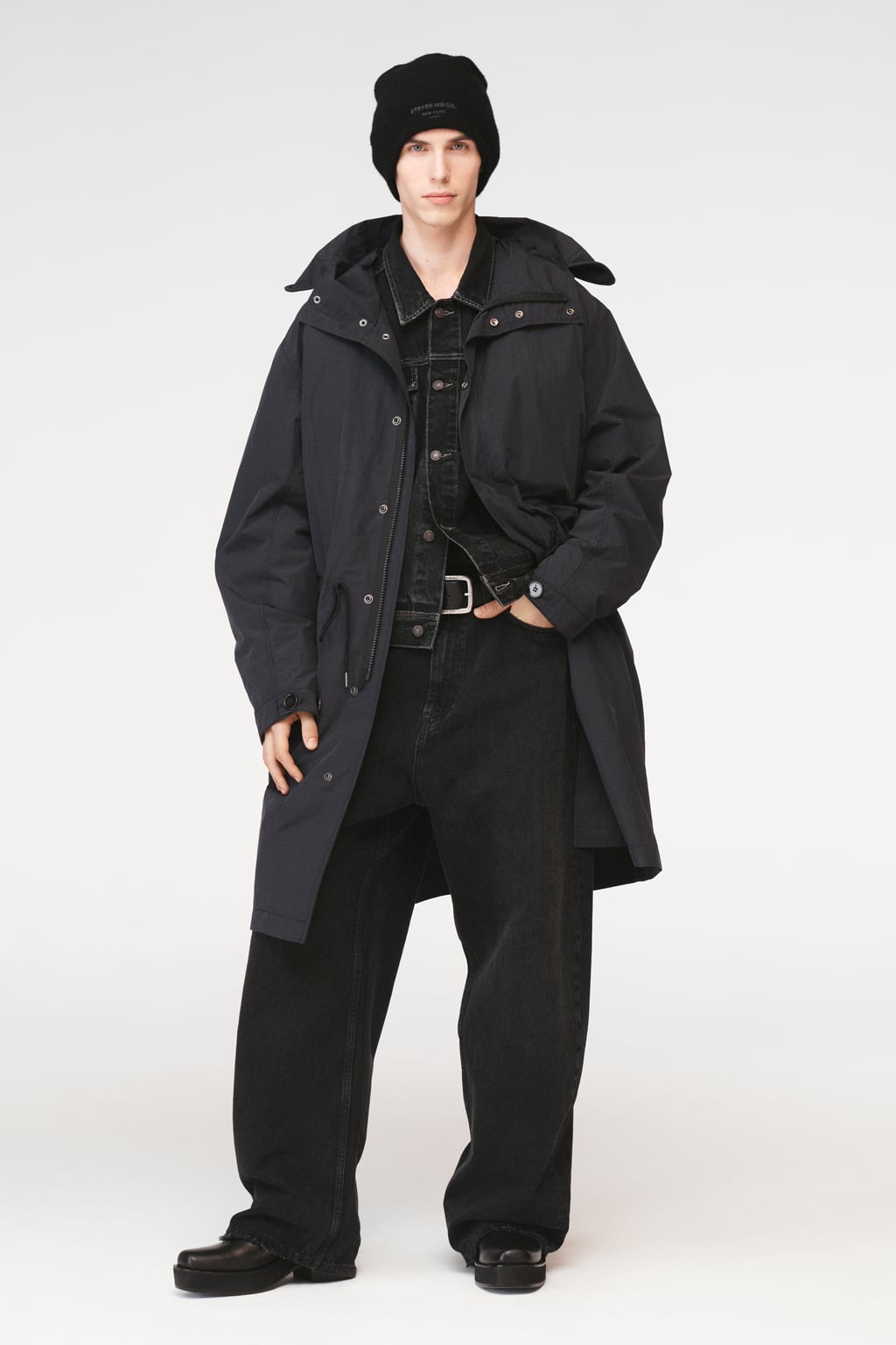 

Техническая парка с сеткой Steven Meisel ZARA, черный