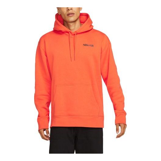 Толстовка Men's Nike Solid Color Logo Pullover Hooded Long Sleeves Orange, мультиколор