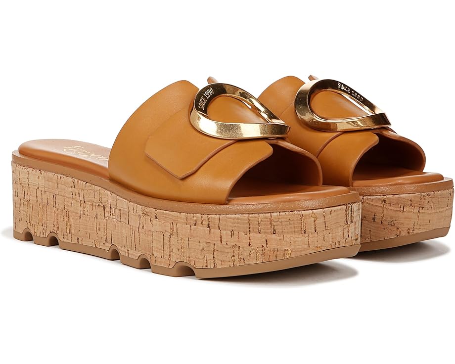 Туфли Franco Sarto Hoda Cork Platform Slide Sandals, коричневый