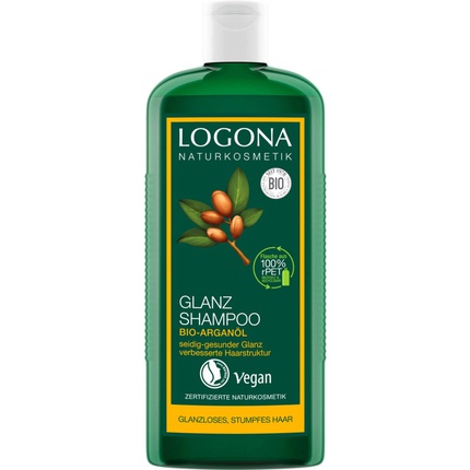 Шампунь для блеска с органическим аргановым маслом и формулой естественного блеска, Logona Naturkosmetik