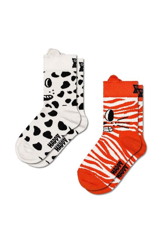 Happy Socks Детские носки Kids Cat & Dog Socks 2 шт., белый