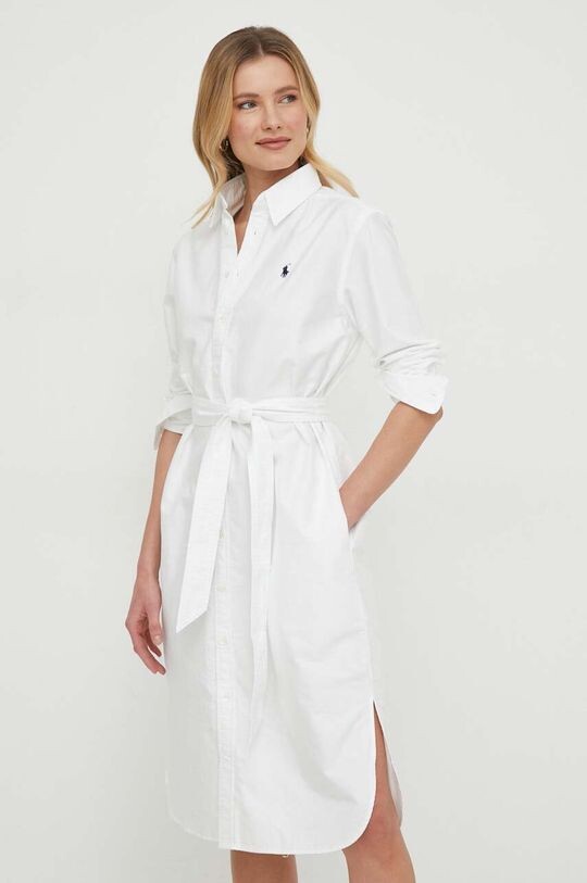 

Хлопковое платье Polo Ralph Lauren, белый
