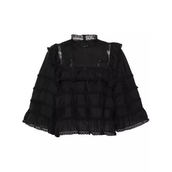 

Футболка zalmara lace-panelling blouse Isabel Marant, черный