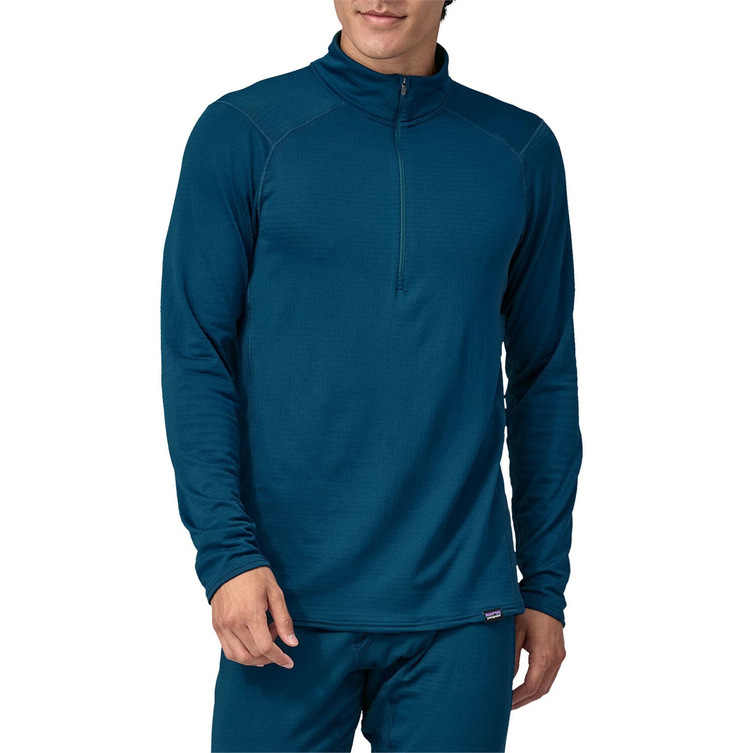 

Топ Patagonia Capilene Thermal Weight Zip-Neck, цвет Lagom Blue