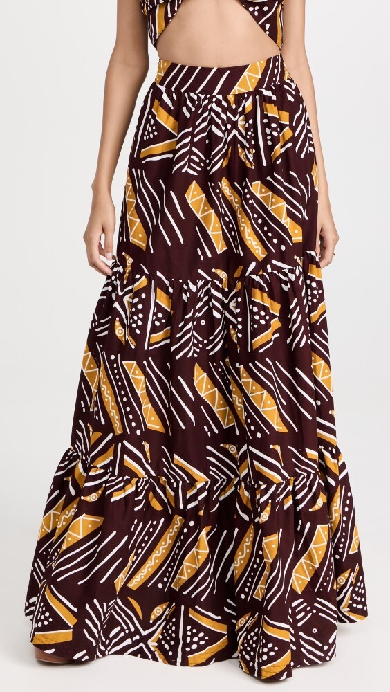 

Юбка Chen Burkett Batik Maxi, разноцветный