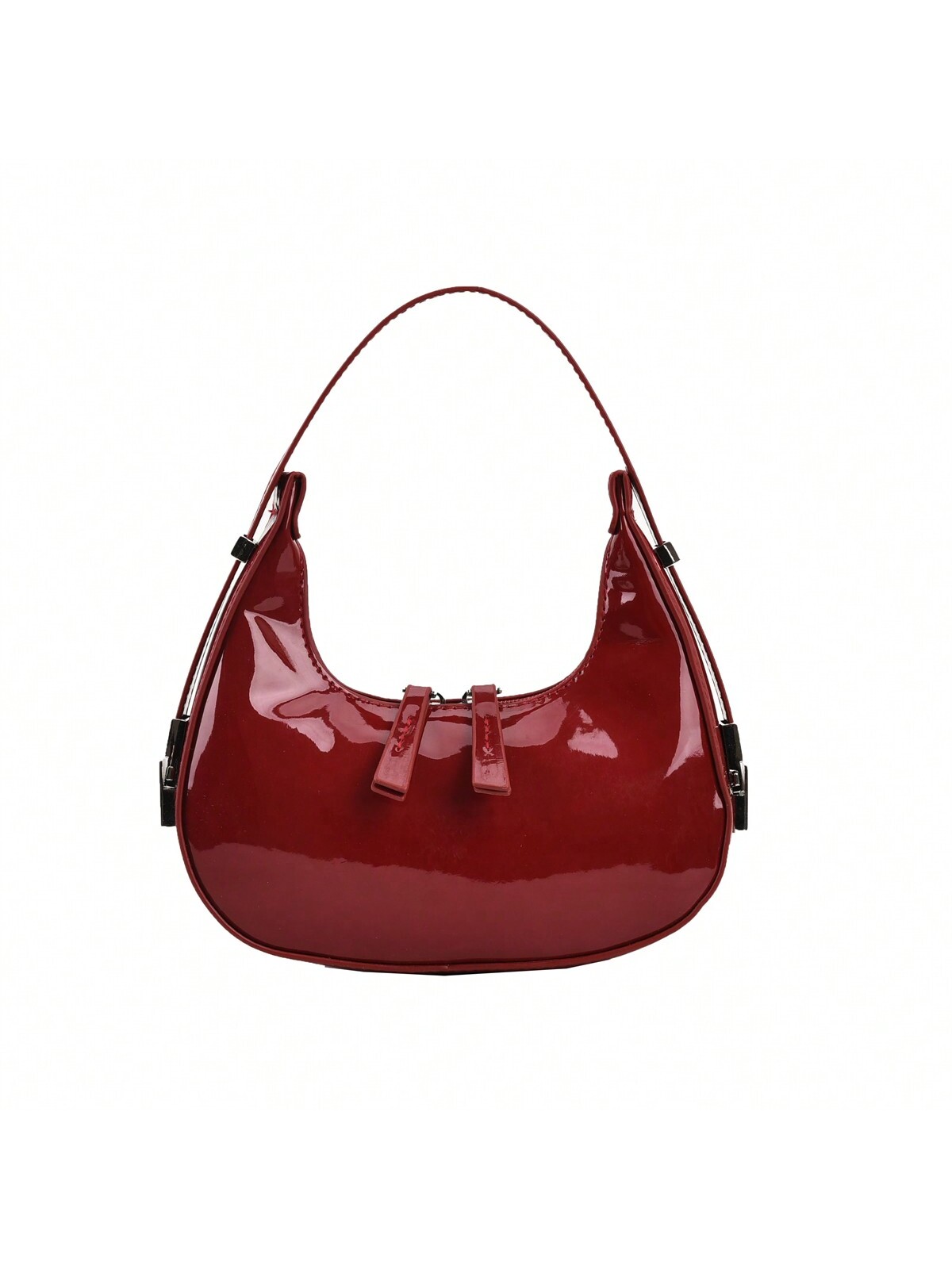 Минималистская сумка-хобо, красный минималистская сумка хобо с ручкой сверху белый