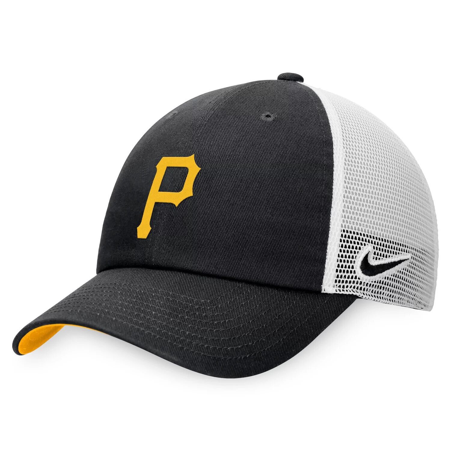 

Мужская регулируемая кепка дальнобойщика Nike черно-белая Pittsburgh Pirates Heritage86