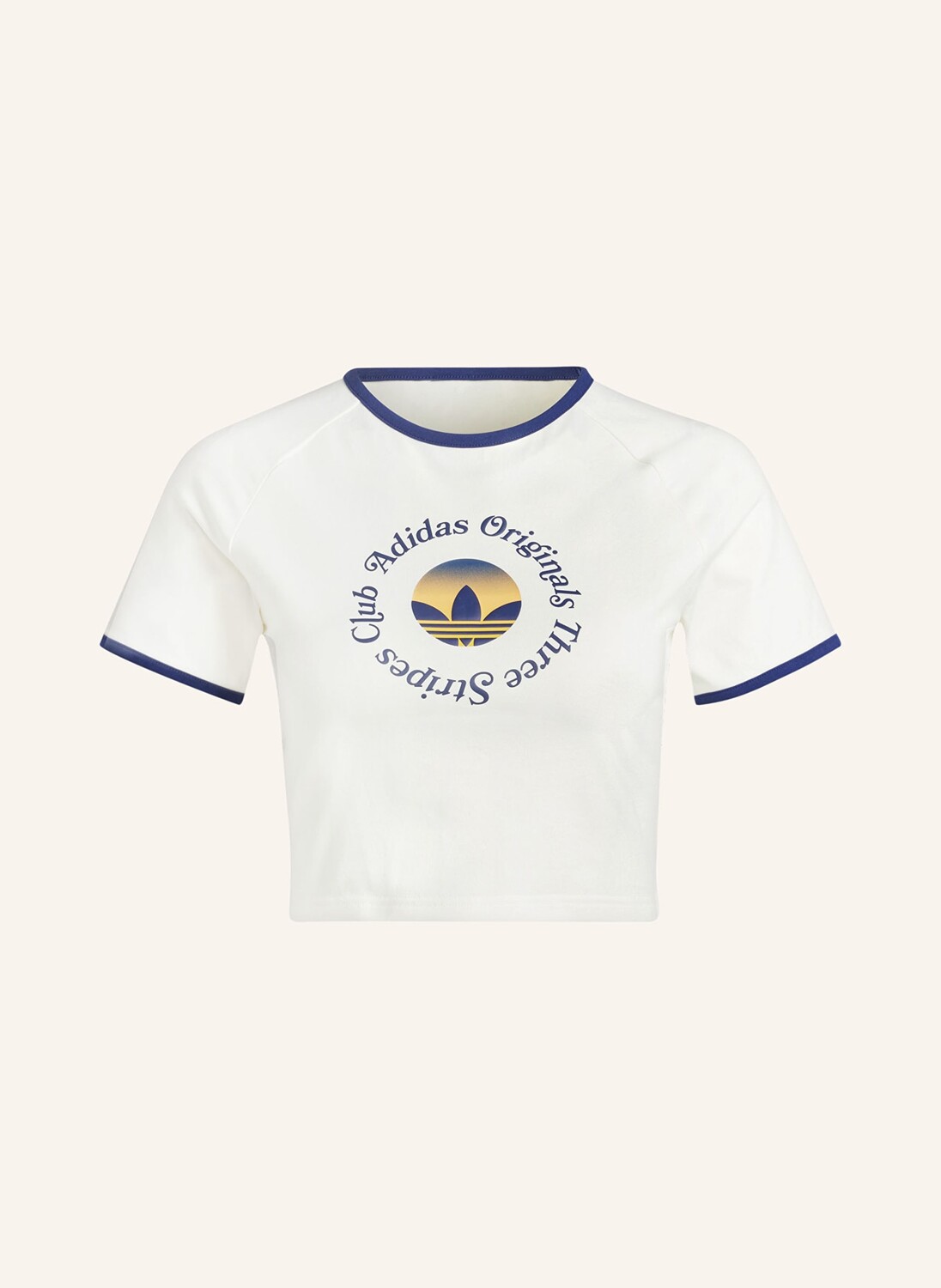 

Укороченная рубашка gfx baby tee adidas Originals, цвет ECRU/DUNKELBLAU