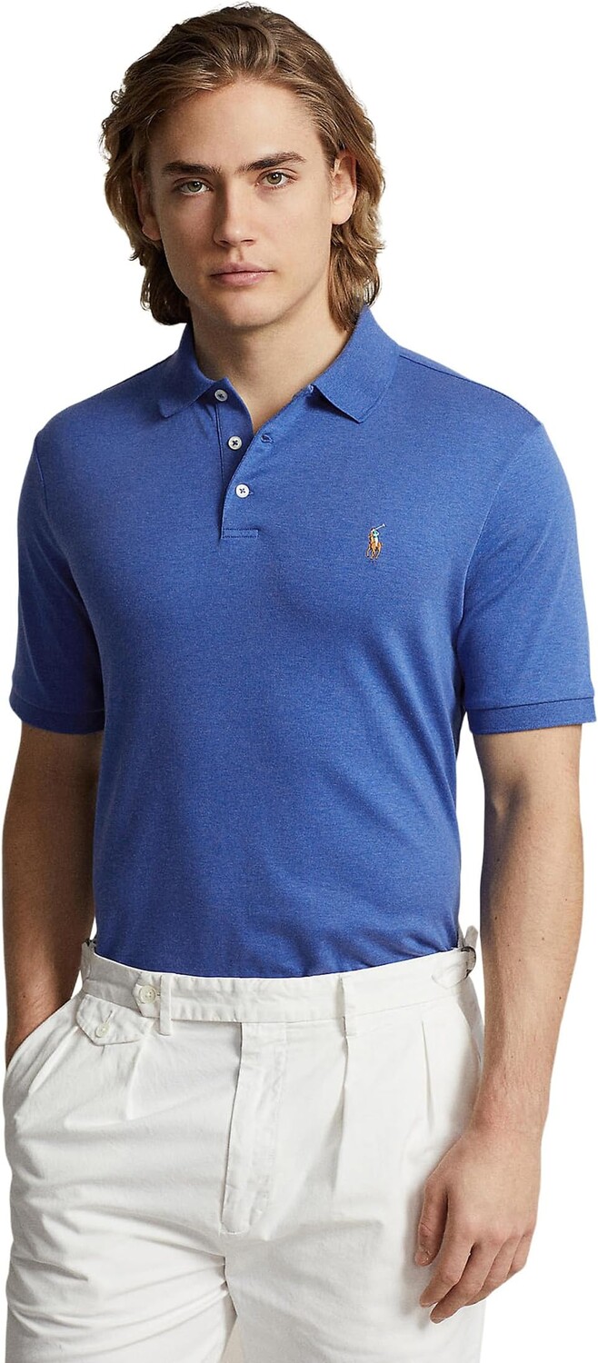 

Рубашка-поло Classic Fit Soft Cotton Polo Shirt Polo Ralph Lauren, цвет Sapphire Heather