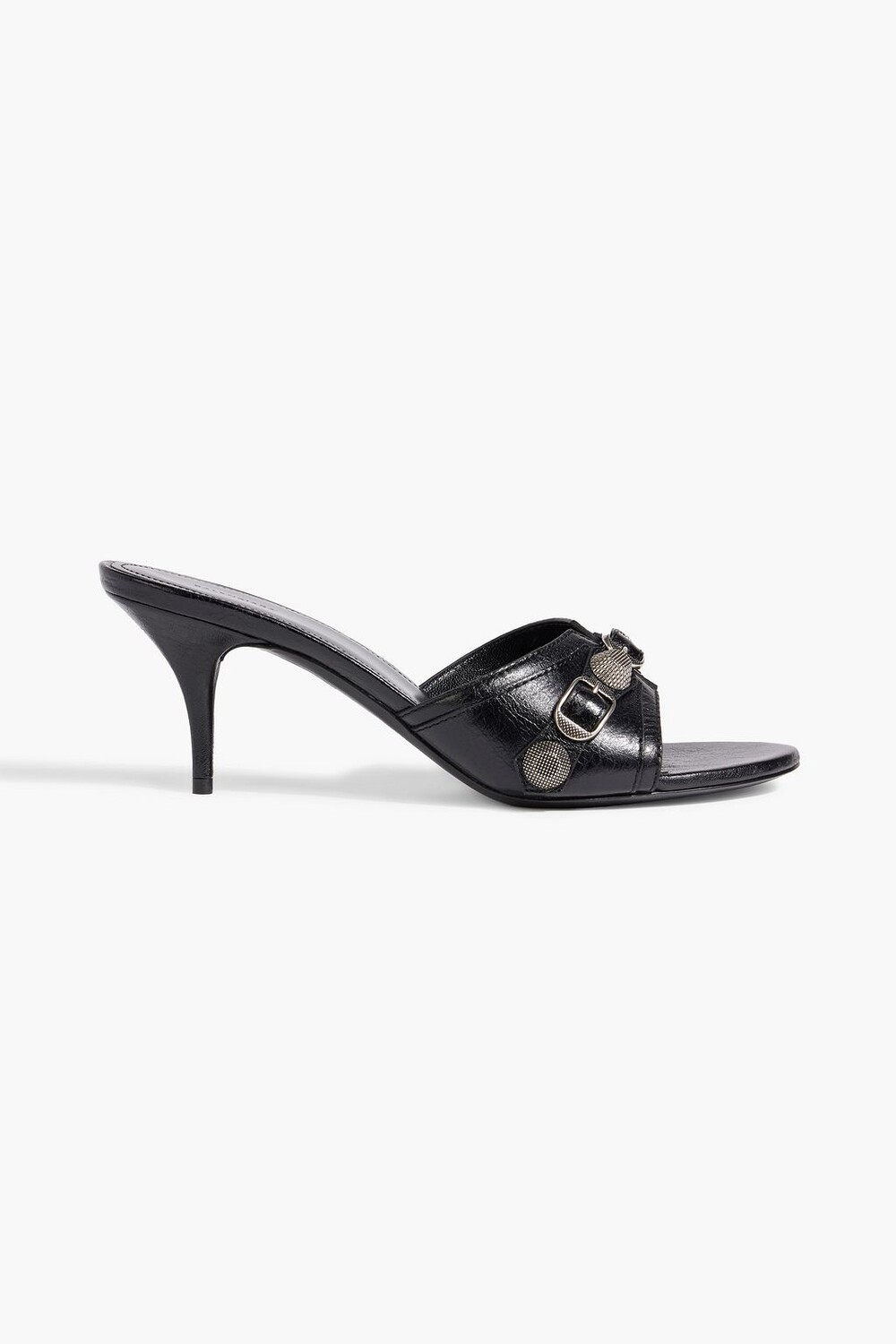 

Мюли из фактурной кожи с декором BALENCIAGA, черный
