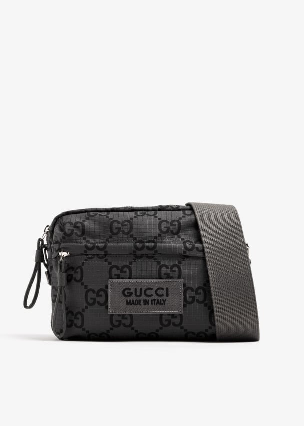 Сумка кросс-боди Gucci Medium GG Polyester, серый