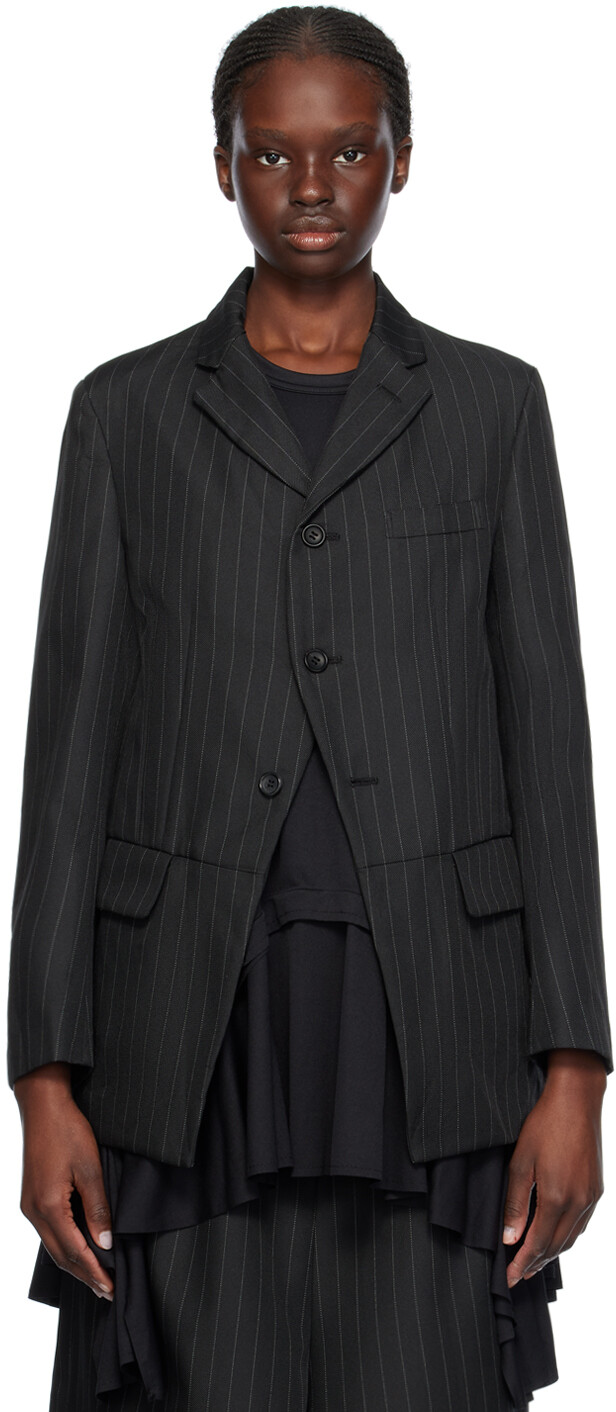 

Черный пиджак в тонкую полоску Comme Des Garcons
