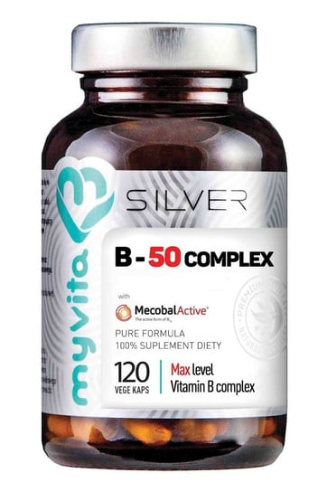 цена Серебро 100% комплекс витаминов B-50 MAX 120 капс. MyVita