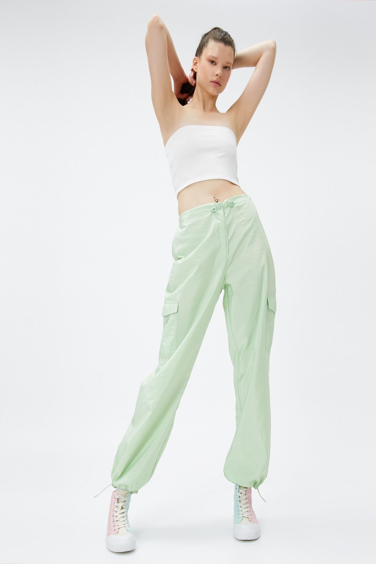 Женские зеленые джинсы Koton, фиолетовый