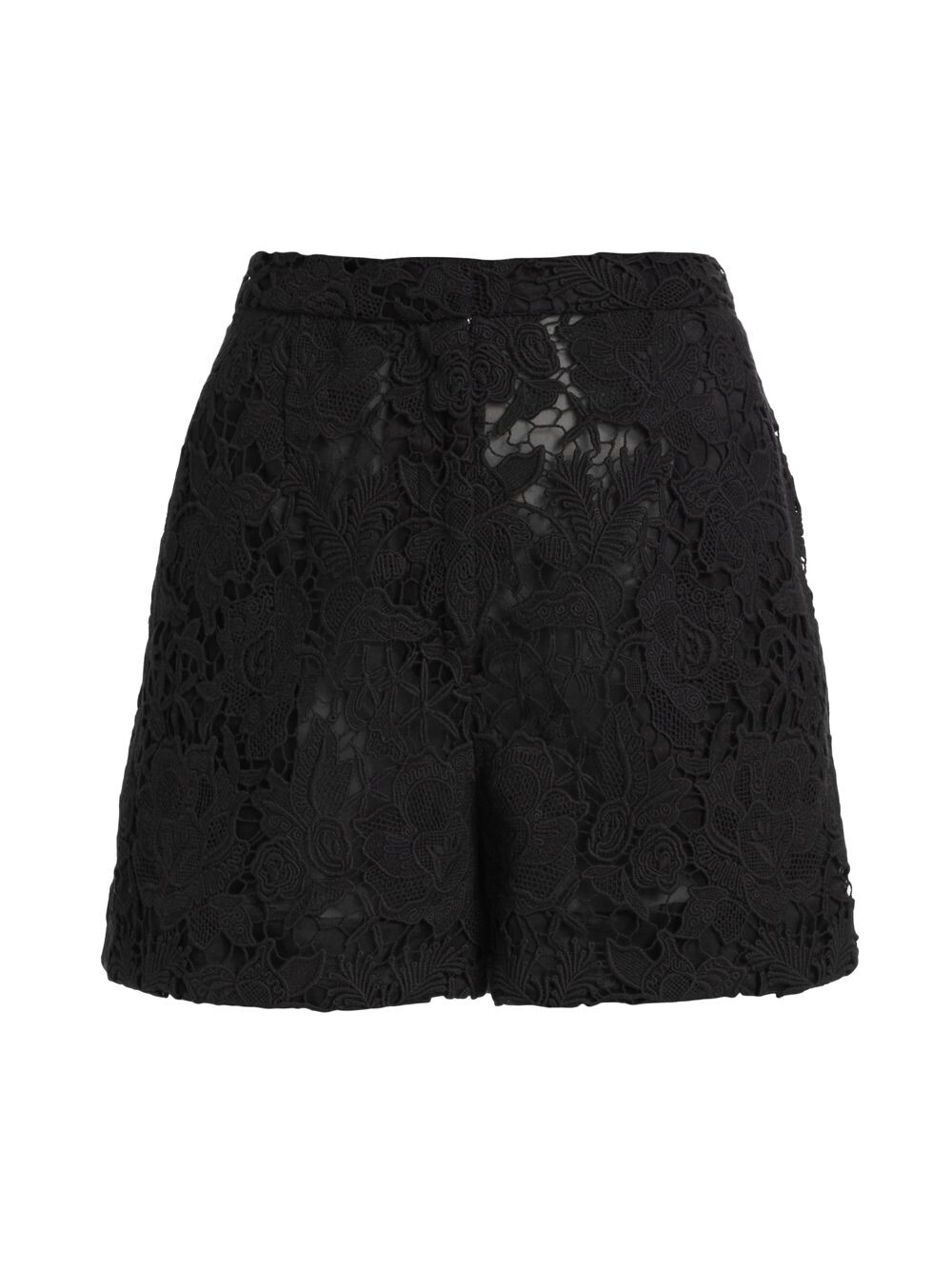 

Кружевные шорты из гипюра с цветочным принтом Jason Wu Collection, черный
