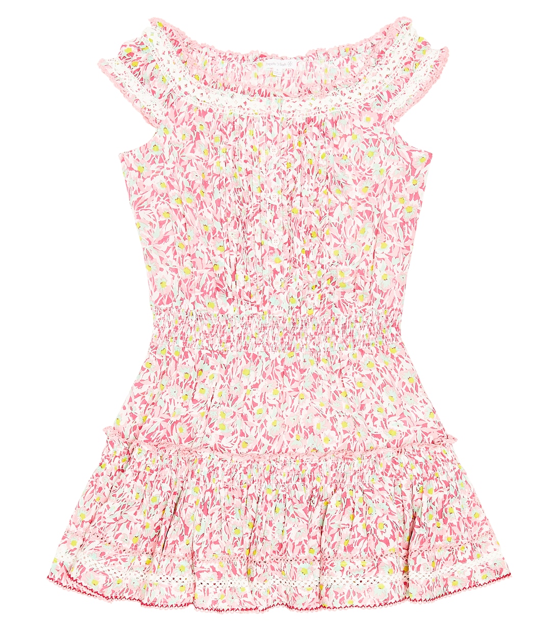 Платье alba с цветочным принтом Poupette St Barth Kids, розовый