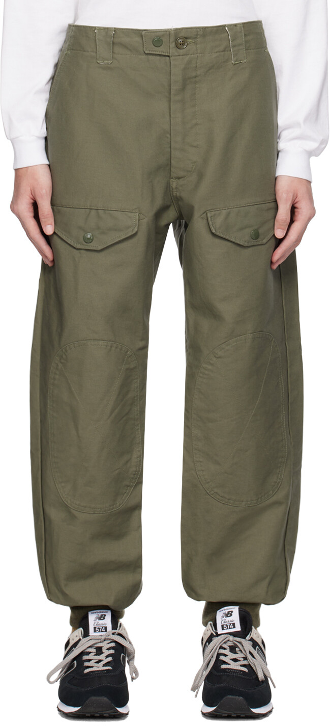

Зеленые брюки-карго для десантников Engineered Garments, Зеленый