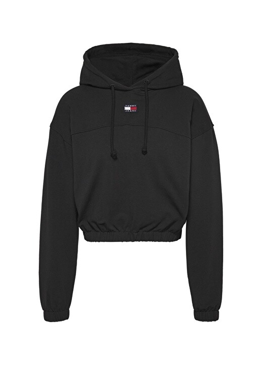 

Черная женская толстовка с воротником с капюшоном и принтом Tommy Jeans, Черный