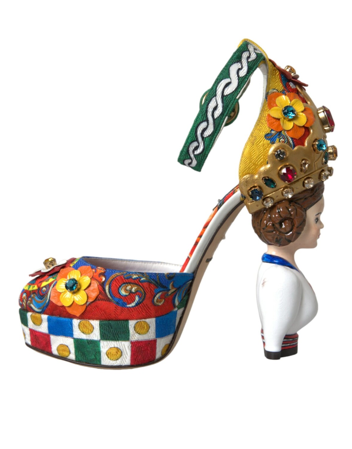 

Dolce & Gabbana multi Carretto Женская обувь с декорированными сандалиями, мультиколор