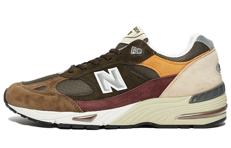 

Кроссовки New Balance 991, коричневый / зеленый / желтый