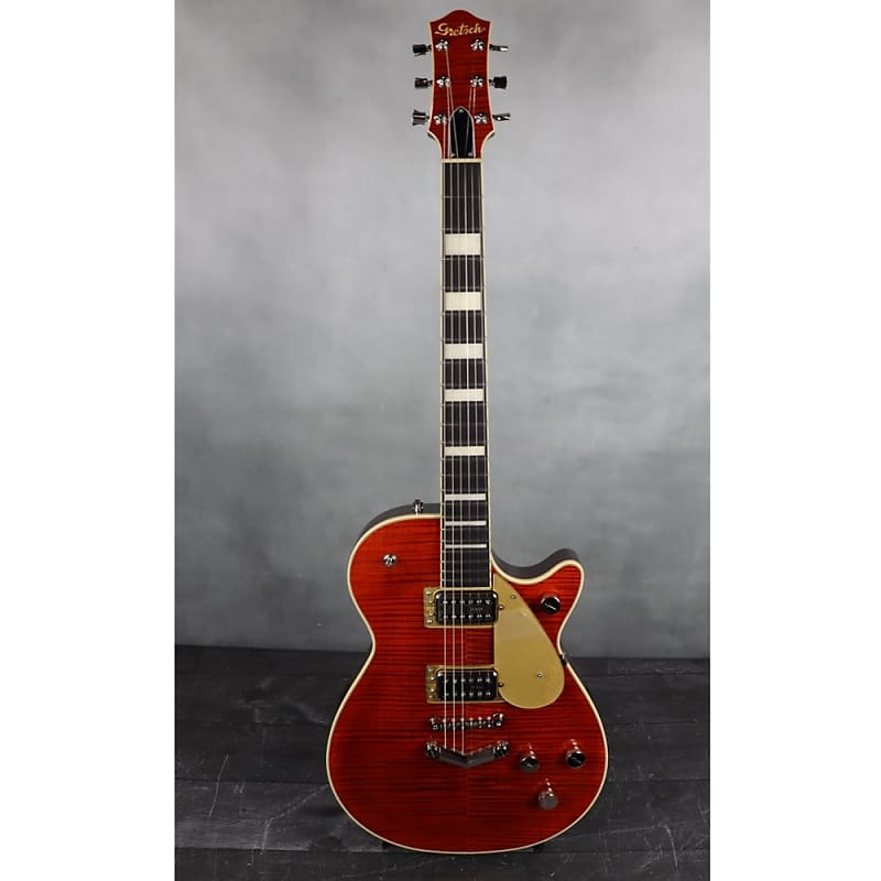 

Электрогитара Gretsch G6228FM Players Edition Jet BT with V-Stoptail and Flame Maple, Ebony Fingerboard, Bourbon Stain Electric Guitar